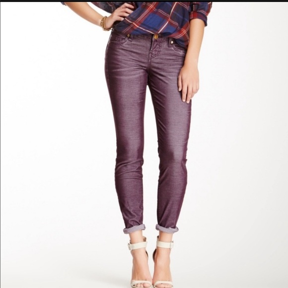 True Religion Pants - True Religion Shannon purple corduroys